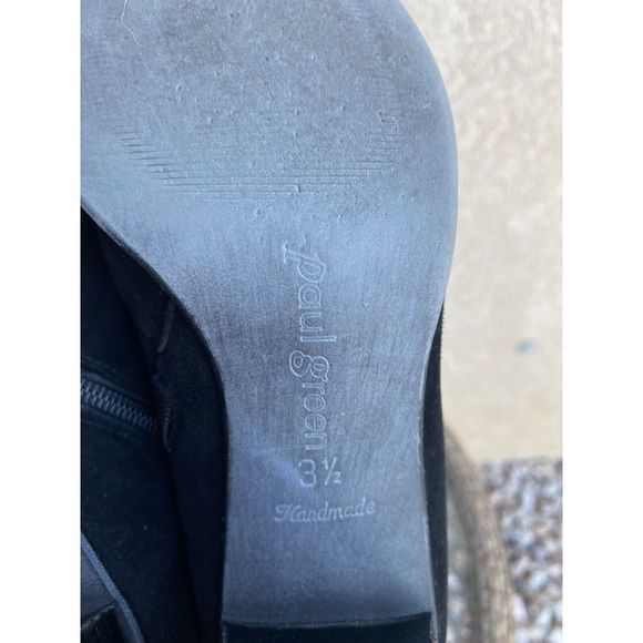 Paul Green Short Suede Booties -Size 6 - Black - Picture 7 of 9